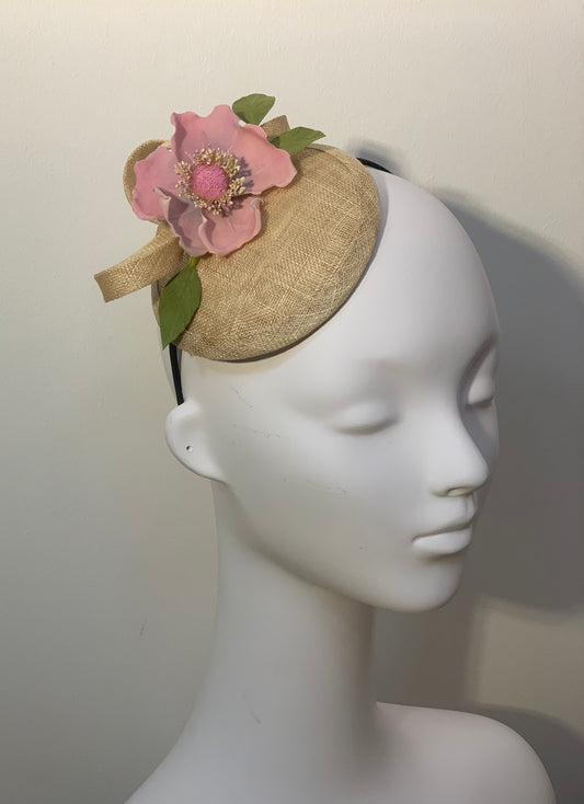Floral Small Hat - Natural base