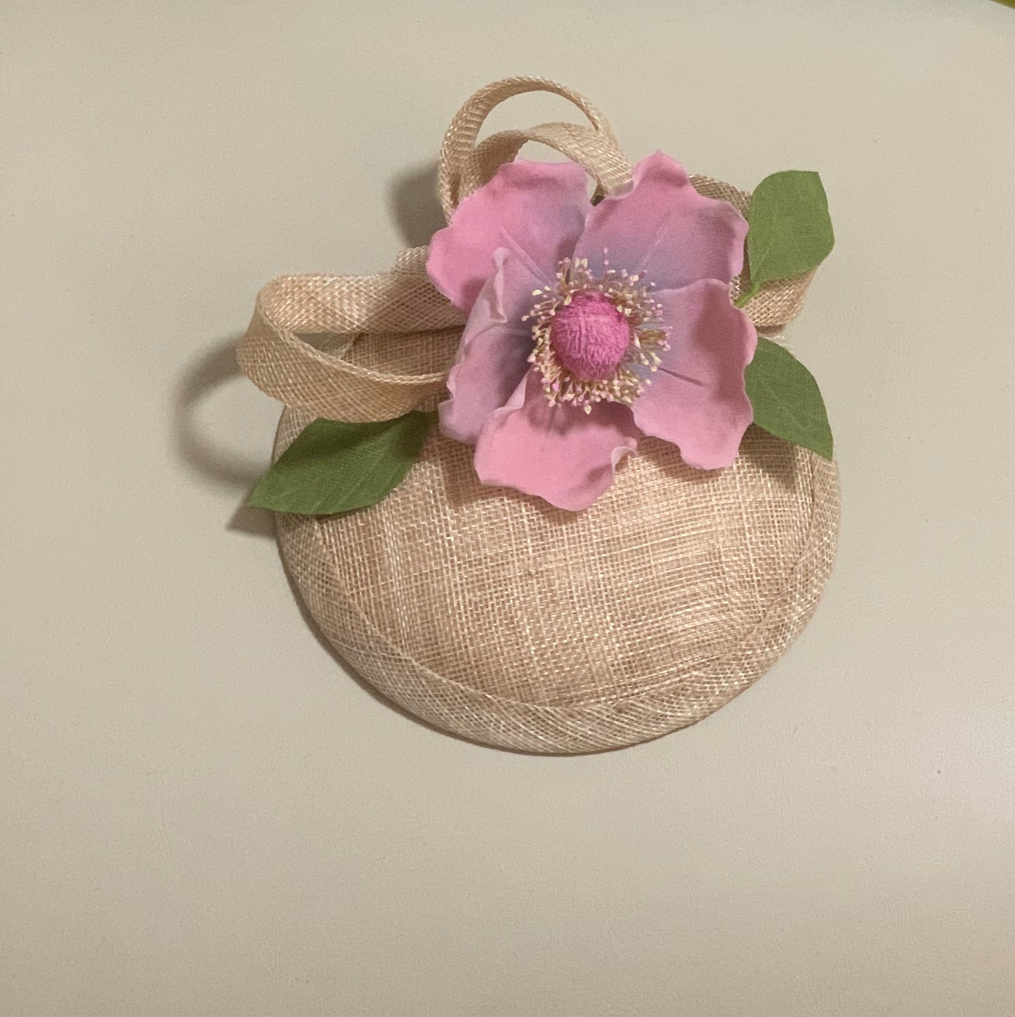 Floral Small Hat - Natural base
