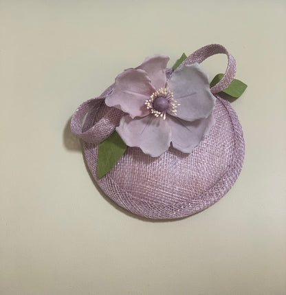 Floral small hat - Lilac