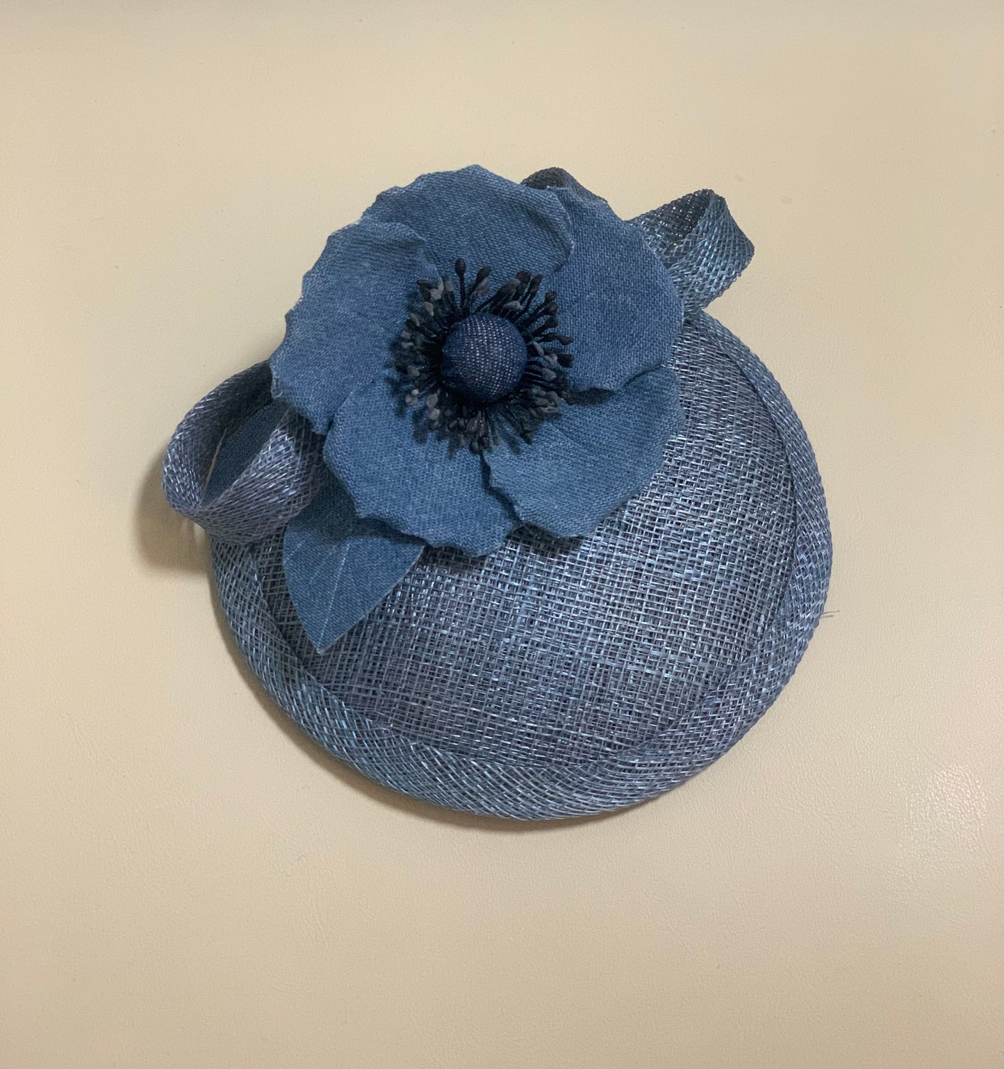 Floral Small Hat - Denim