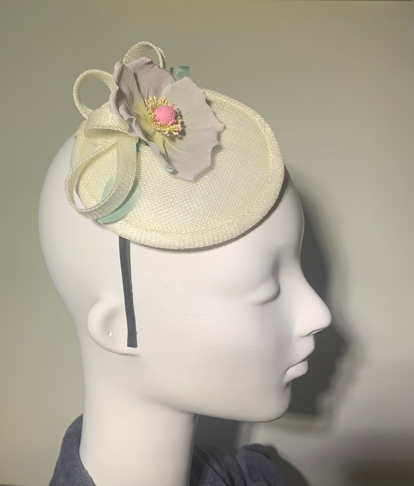 Floral small hat - Pale lilac